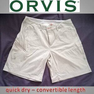 ORVIS Jackson quick dry convertible shorts women's size 10 TAN